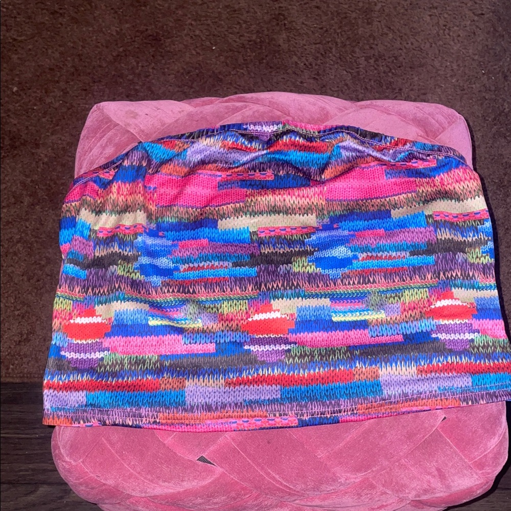 Colorful Knit Tube Top